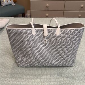 Rebecca Minkoff Gray and White Geometric Tote